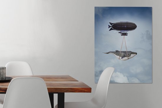 Zeppelin traîne toile de baleine 2cm 60x80 cm - Tirage photo sur toile (Décoration murale salon / chambre)