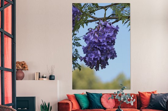 Gros plan d'une toile Jacaranda 2cm 120x180 cm - Tirage photo sur Toile (Décoration murale salon / chambre) / Arbres Peintures sur toile XXL / Groot format!