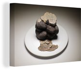 Canvas Schilderij Een zwarte truffel uit het Argentijnse Buenos Aires - 90x60 cm - Wanddecoratie