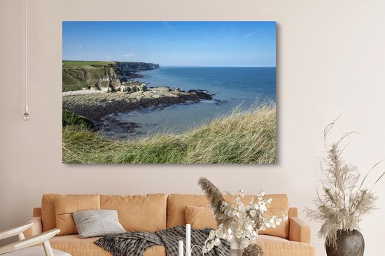 Peinture sur toile Roches calcaires dans le parc national des North York Moors en Angleterre - 150x100 cm - Décoration murale