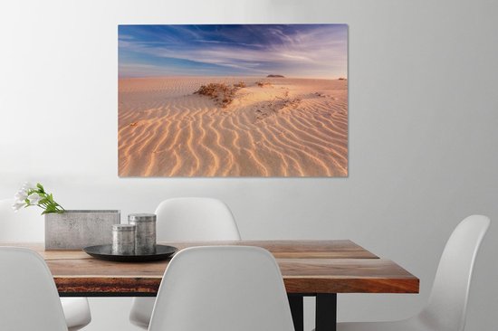 De belles vagues de sable se sont formées dans les dunes de Fuerteventura Toile 60x40 cm - Tirage photo sur toile (Décoration murale salon / chambre)