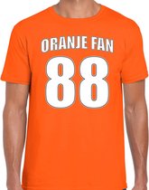 Oranje fan nummer 88 oranje t-shirt Holland / Nederland supporter EK/ WK voor heren M