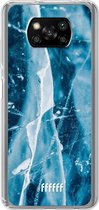 6F hoesje - geschikt voor Xiaomi Poco X3 Pro -  Transparant TPU Case - Cracked Ice #ffffff