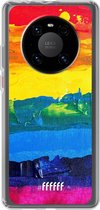 6F hoesje - geschikt voor Huawei P40 Pro -  Transparant TPU Case - Rainbow Canvas #ffffff