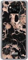 6F hoesje - geschikt voor Xiaomi Poco X3 Pro -  Transparant TPU Case - Rose Gold Marble #ffffff