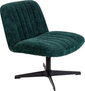 24Designs Paris Fauteuil - Ribstof Groen - Stalen Onderstel