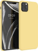 kwmobile telefoonhoesje voor Apple iPhone 11 Pro Max - Hoesje met siliconen coating - Smartphone case in zandgeel