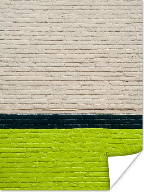 Afbeelding van een bijzondere muur met drie verschillende kleuren aan... | bol.com