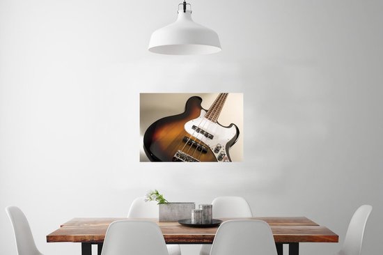 Photo en gros plan d'un Poster guitare basse 90x60 cm - Tirage photo sur Poster (décoration murale salon / chambre)