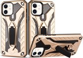 Schokbestendige TPU + pc-beschermhoes met houder voor iPhone 12 mini (goud)