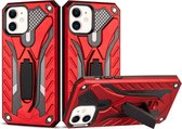Schokbestendige TPU + pc-beschermhoes met houder voor iPhone 12 mini (rood)