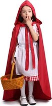 Roodkapje Ouder-kind Sprookje Drama Prestatiekostuum Roodkapje-jurk Little Maid Two Dress Halloween-kostuum (Kleur: Cape + Maid Maat: M)-Rood
