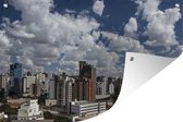 Tuinposter - Tuindoek - Tuinposters buiten - De grote stad Belo Horizonte in Brazilië - 120x80 cm - Tuin