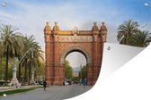 Tuindecoratie Poort - Barcelona - Spanje - 60x40 cm - Tuinposter - Tuindoek - Buitenposter