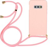 Voor Galaxy S10e Tarwestro-materiaal + TPU-beschermhoes met draagkoord (roze)