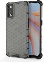 Voor OPPO Reno 4 Pro Shockproof Honeycomb PC + TPU Case (grijs)