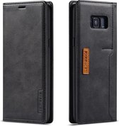 Voor Galaxy S8 + LC.IMEEKE LC-001-serie PU + TPU kleuraanpassing frosted horizontale flip lederen tas met houder en kaartsleuf (zwart)