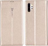 Voor Galaxy Note 10+ GEBEI PU + TPU horizontale flip beschermhoes met houder en kaartsleuven (goud)