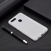 Voor OPPO A7 Candy Color TPU Case (wit)