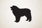 Silhouette hond - Leonberger - Leonberger - S - 45x55cm - Zwart - wanddecoratie