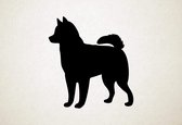 Silhouette hond - Husky Schor - XS - 27x25cm - Zwart - wanddecoratie
