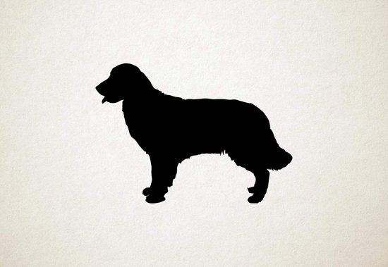 Silhouette hond - Golden Retriever - Golden retriever - M - 60x84cm - Zwart - wanddecoratie