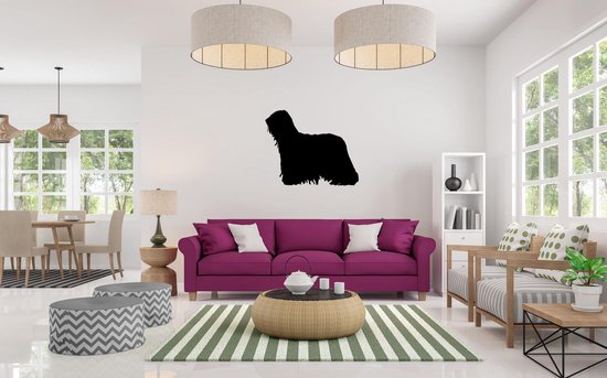 Silhouette chien - Komondor - Komondor - M - 60x74cm - Zwart - décoration murale