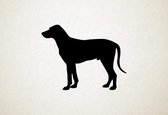 Silhouette hond - Billy - M - 60x77cm - Zwart - wanddecoratie