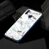 Voor Huawei Honor 8X Marble Pattern Soft TPU beschermhoes (wit)