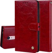 Voor Geschikt voor Xiaomi redmi 5 plus olie wax textuur horizontale flip lederen tas met houder kaartsleuven & portemonnee (rood)
