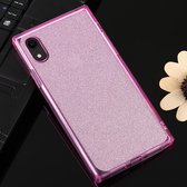 Voor iPhone XR Glitter Powder TPU beschermhoes (roze)