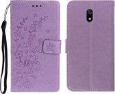 Voor Redmi 8A Plum Blossom Pattern Links en Rechts Flip Leren Case met Beugel & Kaartsleuf & Portemonnee & Lanyard (Paars)