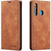 Voor Huawei P Smart + (2019) Forwenw Dream Series Oil Edge Strong Magnetism Horizontal Flip Leather Case with Holder & Card Slots & Wallet & Photo Frame (Brown)