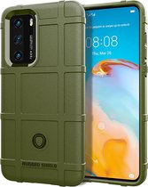 Voor Huawei P40 Full Coverage Shockproof TPU Case (Army Green)