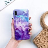 Volledige dekking Glossy Marble Texture Schokbestendige TPU Case voor iPhone XR