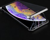Ultradun hoekig frame Magnetische absorptie Dubbelzijdig gehard glazen omhulsel voor iPhone XS Max (zilver)
