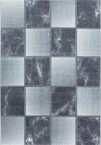 Modern laagpolig vloerkleed Ottawa - grijs 4201 - 80x250 cm