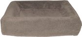 Bia bed fleece overtrek hondenmand taupe - bia-50 60x50x12 cm - 1 stuks