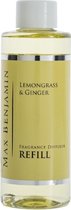 Max Benjamin Geurdiffuser Navulling Lemongrass & Ginger 300 Ml