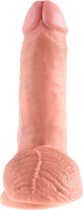 King Cock Realistische Dildo 7 Inch met Ballen - beige