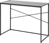 Lisomme Vic industriële houten bureau - L100 x B45 x H75 cm - Zwart