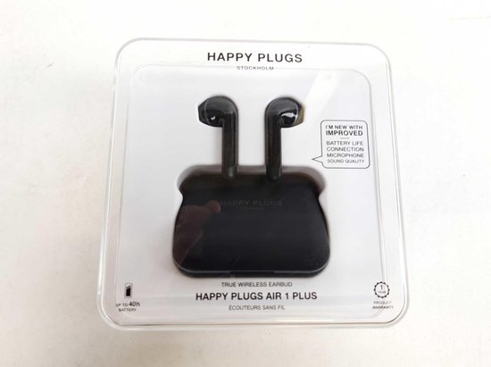 Happy Plugs Air 1 Plus Casque Sans fil Ecouteurs Appels/Musique Bluetooth  Noir | bol.com