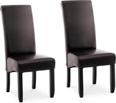 Fromm & Starck Stoel - Gestoffeerd - set van 2 - tot 180 kg - zitting 44,5 x 44 cm - donkerbruin