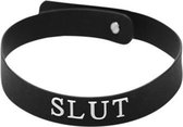 Siliconen Halsband Met 'Slut' Opdruk