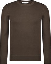 Purewhite -  Heren Regular Fit   Trui  - Bruin - Maat S