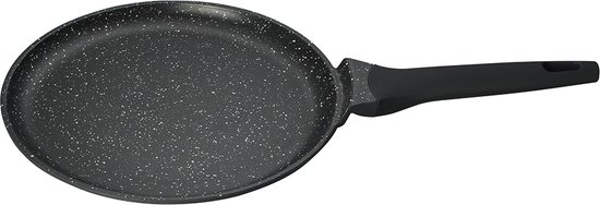 Sola Fair Cooking Crepepan - Ø 28 cm - Aluminium Pannenkoekenpan - Geschikt voor Inductie, Elektrisch, Gas en Keramisch - Zwart/Wit