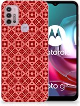 GSM Hoesje Motorola Moto G30 | G10 Hoesje met Tekst Batik Red