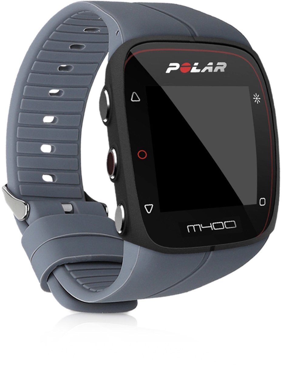kwmobile horlogebandje geschikt voor Polar M400 / M430 polsband - Smartwatch bandje van TPU - Activity tracker horloge band in antraciet