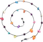 Dielay - Brillenkoord met Gekleurde Steentjes - Ketting voor Zonnebril - Multicolor