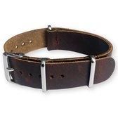 NATO Horlogeband Pull-Up Leer Bruin 18mm